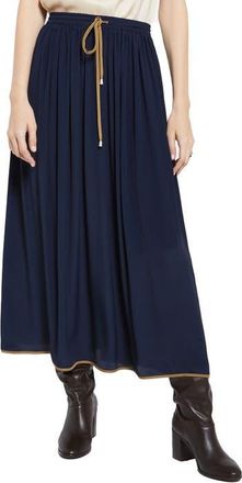 ottod'Ame Silk-Blend Long Skirt in Blue at Nordstrom, Size 42 It