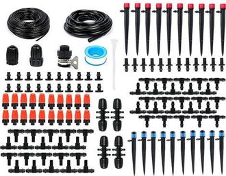 OEM Kit De Sistema De Riego Autom&aacute;tico Para Jard&iacute;n, Para C&eacute;sped/jard&iacute;n/patio, De Pl&aacute;stico, 60 M, Presi&oacute;n De Agua Ajustable, F&aacute;cil De Instalar, Multicolor