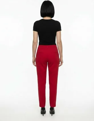 Dolce & Gabbana Womens Red Elastane Casual Pants