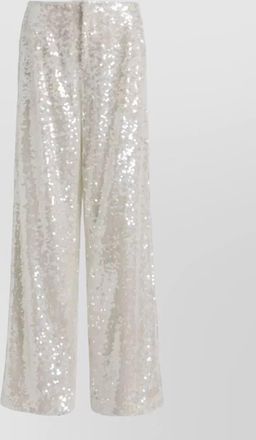 Alberta Ferretti wide leg trousers sequin detail pockets