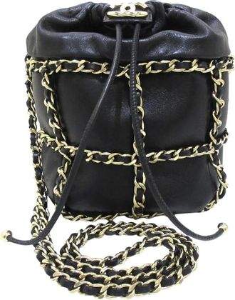 Chanel Bolso de mano Pre-owned de piel de cordero con cadena CC - Pre-owned - Mujer - Negro - ONE SIZE
