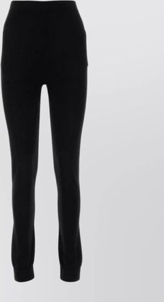Saint Laurent cashmere ribbed cuff leggings