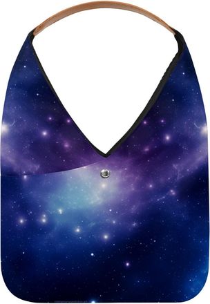 Generic Vastness Universe Starry Sky Reusable Lightweight Grocery Bags - Foldable Into Compact Pouch, Washable & Sturdy, Multipurpose for Shopping and Travel