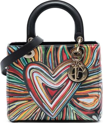 Dior Pre-owned Printed Leather Top Handle Bag - Dames - Vintage Handtas - Veelkleurig - ONE Size - Leer - Vintage