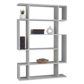 Dmora Librer&iacute;a Marcellin, Biblioteca 4 Estantes, Montaje En Pared, Capacidad Por Estante 25, 110x26x161h Cm Blanco