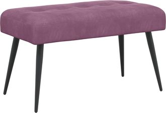 vidaXL Banco Con Tapicer&iacute;a Con Botones Morado 80 X 40 X 46 Cm Vidaxl