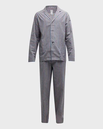 Paul Smith Men & apos;s Cotton-Linen Long Pajama Set
