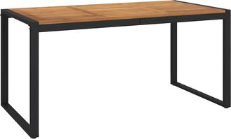 vidaXL Mesa De Jard&iacute;n Con Patas En U Madera Maciza Acacia 160x80x75 Cm Vidaxl