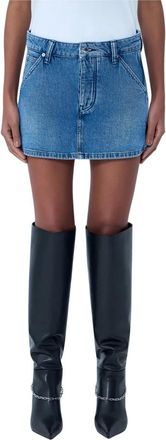 Alexander Wang Carpenter Mini Skort - female - Alexander Wang - Denim Skirts - Blue - W25 - Skirts