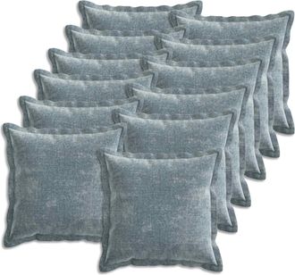vidaXL Funda De Almohada 12 Uds. Houten Azul Claro 40 X 40 Cm Vidaxl