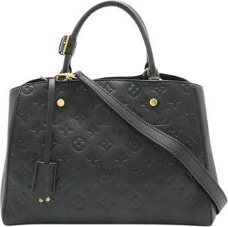 Louis Vuitton Pre-owned Monogram Empreinte Montaigne MM Handbag - Dames - Vintage Handtas - Zwart - ONE Size - Leer - Vintage