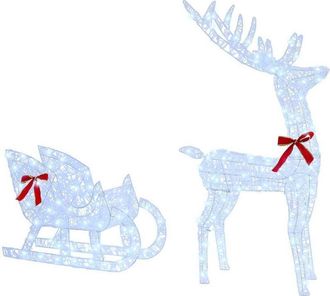 vidaXL trineo tirado por reno frío 70 x 26 x 128.5 cm Acrílico vidaXL