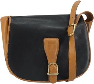 Celine Pre-owned Vintage Leren Crossbodytas - Dames - Vintage Schoudertas - Zwart - ONE Size - Leer - Vintage