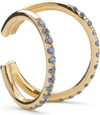 WHITEbIRD 14kt yellow gold Melina blue sapphire ear cuff - Oro