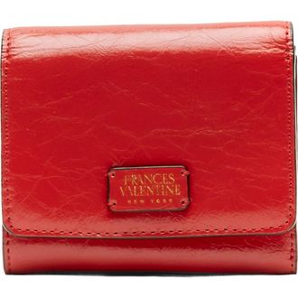 Frances Valentine Perfect Leather Trifold Wallet in Red at Nordstrom