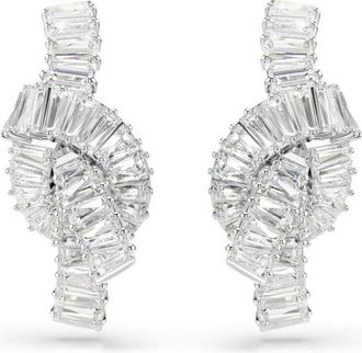 Swarovski Accessoires, Dames, Grijs, ONE Size, Kristal Matrix Oorbellen
