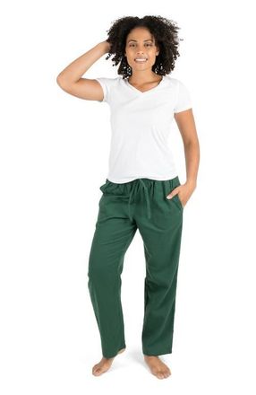 Leveret Womens Cotton Flannel Holiday Pajama Pants in Green at Nordstrom, Size Xx-Large