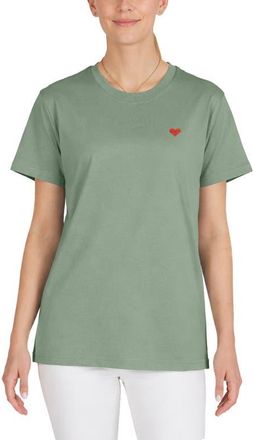 Dalix Womens Pixel Heart Jersey Relaxed Tee in Sage at Nordstrom, Size Xx-Large