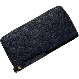 Louis Vuitton Monogram Empreinte Marine Rouge Navy Leather Long Wallet (Bi-Fold) (Pre-Owned)