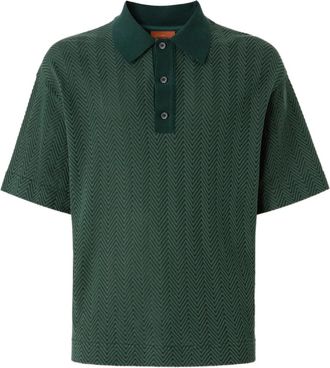 Missoni Polo con motivo pied-de-poule - Verde