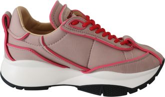 Jimmy Choo London Ballet Pink and Red Raine Womens Sneakers, Pink, 5