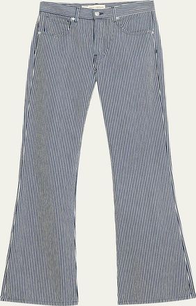 Nili Lotan Celia Striped Flare Jeans