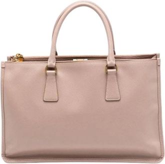Prada Pre-owned Handbags, female, Brown, Size: ONE SIZE Pre-owned Leather Handbag