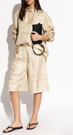 Toteme Silk Shirt, Womens, Beige