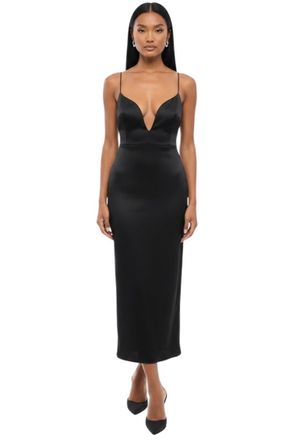 Givenchy Black V Neck Midi Dress