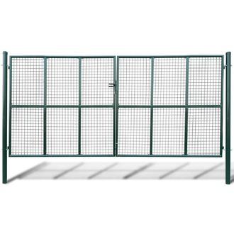 Berkfield Home Mesh Garden Gate 415 x 250 cm / 400 x 200 cm in Green