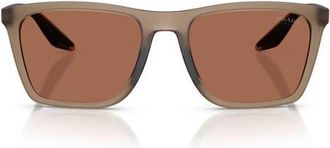 Prada 56mm Pillow Sunglasses in Brown Frosted /Brown Tuning at Nordstrom