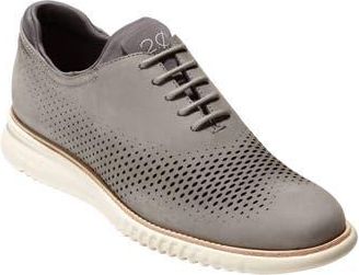 Cole Haan 2.ZeroGrand Laser Wing Derby in Ironstone Nubuck/Ivory at Nordstrom Rack, Size 7.5