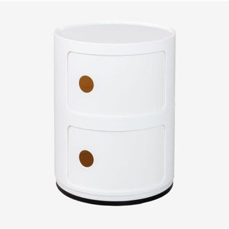 Sklum Sklum - Pack De 2 Mesitas De Noche Redondas Con Estantes Babel