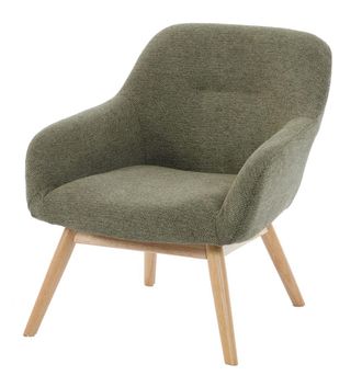 Moloo Sill&oacute;n de madera natural y tela trendy sauge