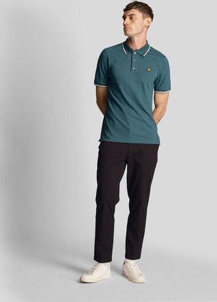Lyle & Scott Mens Lyle And Scott Tipped Polo Shirt in Green White