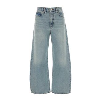 Frame Denim Wide Jeans, female, Blue, Size: W25 The Bow Wide-Leg Jeans