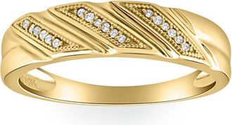 Pompeii3 1/5ct Mens Diamond Ring 10K Yellow Gold