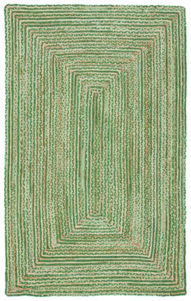 Safavieh Alfombra yute/algod&oacute;n verde/natural 122 x 183 cm