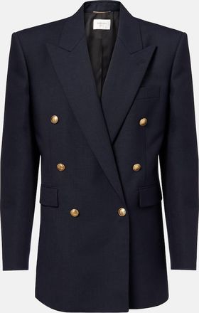 Saint Laurent Blazer doppiopetto in lana chiné