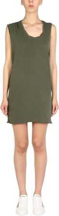 Dsquared2 Mini Jurk met Ronde Halslijn - Dames - Jurken - Groen - Maat: S Katoen