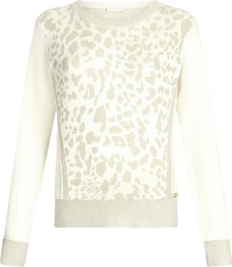 Liu Jo Maglione con stampa animalier - Bianco