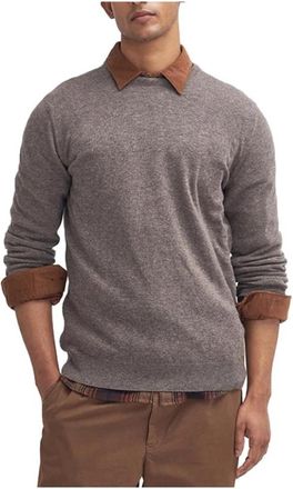 Barbour Essential Crewneck Sweater - Heren - Ronde hals truien - Grijs - M - Wol - Truien & Vesten