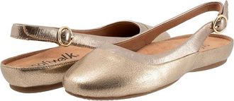 Softwalk Sheffield Womens Flat Shoes Bronze : 9.5 M (B), Leather/Polyester/Rubber