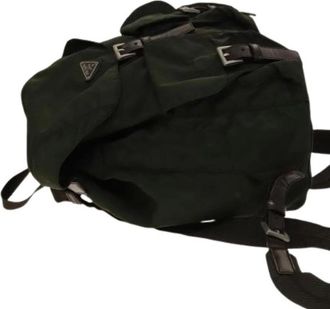 Prada Pre-owned Nylon backpacks - Dames - Vintage Rugzakken - Groen - ONE Size - Nylon - Vintage
