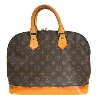Louis Vuitton Alma Handbag Monogram Canvas Brown Canvas Handbag (Pre-Owned)