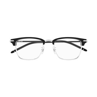 Montblanc Mb0409o Half-Rim Eyeglasses with Silver Detailing