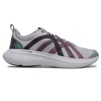 Cole Haan Zerogrand City X-Trainer Textile Synthetic Womens Low Top Trainers - Micro Chip Black Plum Optic White - Size:UK 3.5