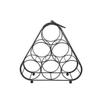 Foreside Home And Garden Six Bottle Wine Holder Black Metal at Nordstrom