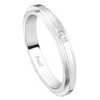 Piaget 18K White Gold Possession Ring, Size 52