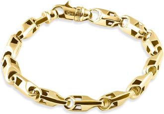 Pompeii3 Mens 14k Gold (53gram) or Platinum (86gram) 7.5mm Link Bracelet 8.5